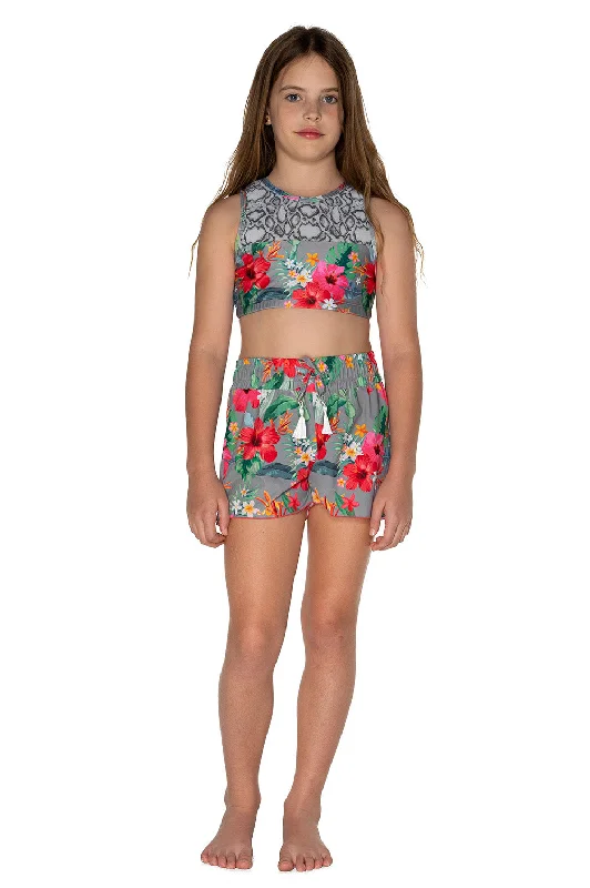 Tropicana Girls Board Shorts With Tie (Isla)