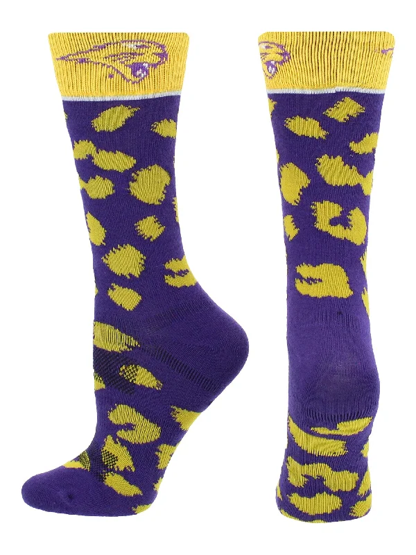 Northern Iowa Panthers Socks Womens Savage Crew Socks