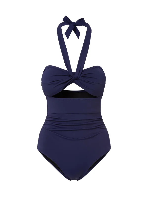 Ella One Piece Navy Satin