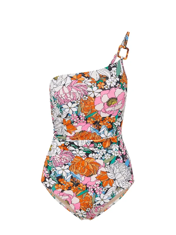 Kara One Piece Trim Tropical Garden