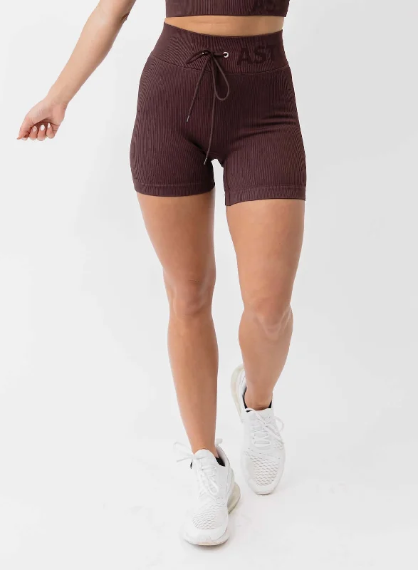 Astoria Seamless Ribbed Series Short - Espresso