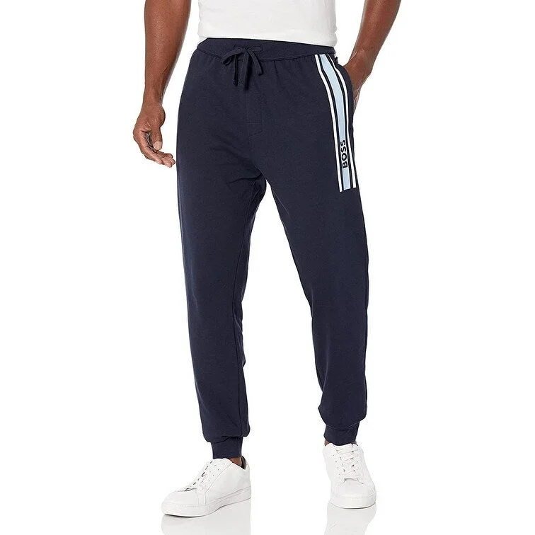 Hugo Boss Men's Stark Navy Cotton Authentic Track Pants Joggers