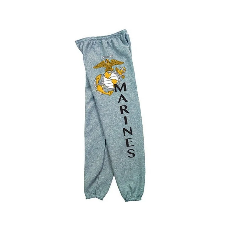 Fox Outdoor Casual Sweatpants Mens Marines Logo Elastic Gray 64-762