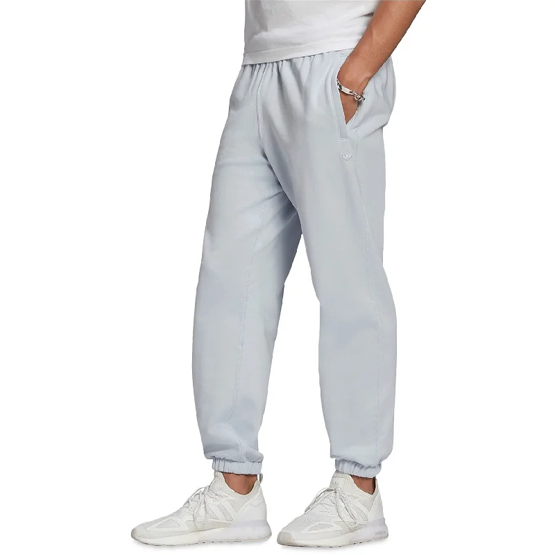 Adidas Mens Unisex Premium Athletic Sweatpants, Blue, Medium