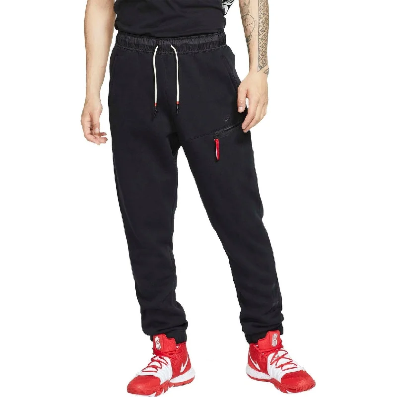 Nike Men's Fleece Basketball Pants Black Size Large - L