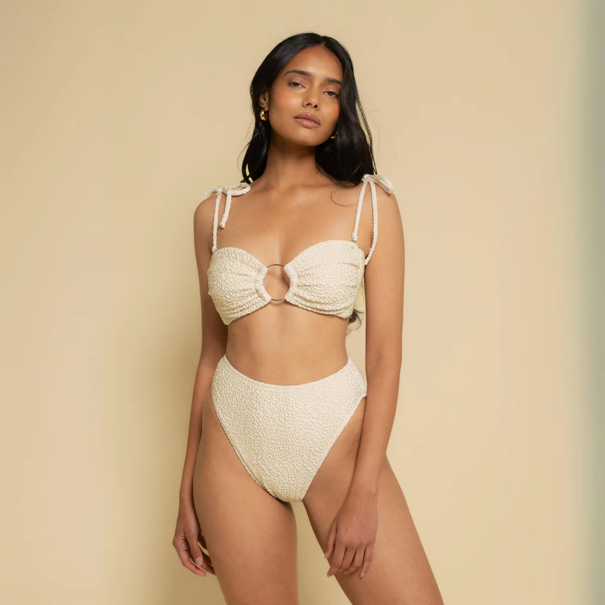 Paula Bikini Bottom Oat Textured