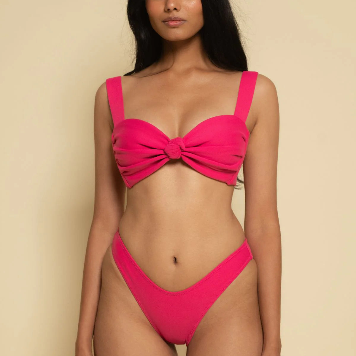 Lulu Bikini Bottom Added Coverage Rasberry