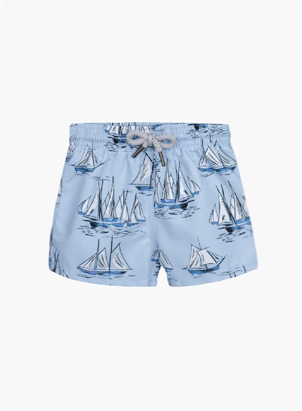 Baby Swimshorts in Blue Sailboat