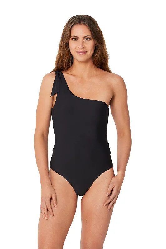 Asymmetrical Maillot Black