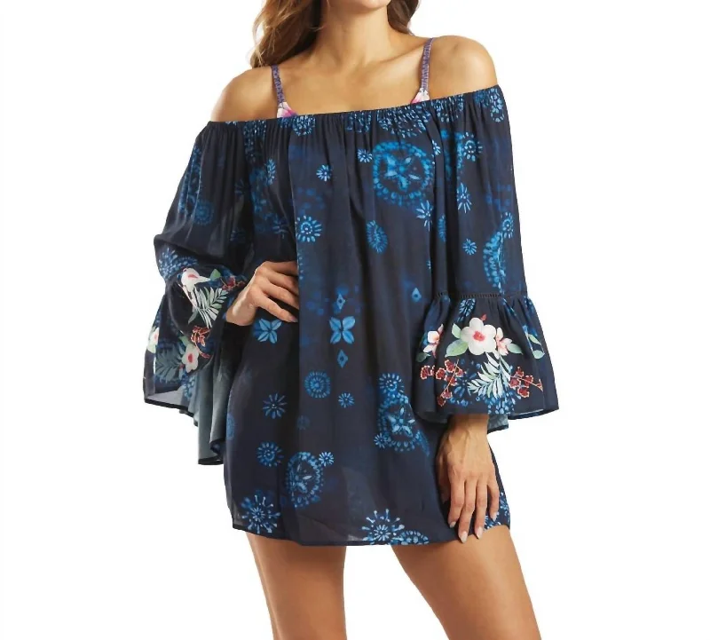 Annia Off The Shoulder Cover Up In Multi