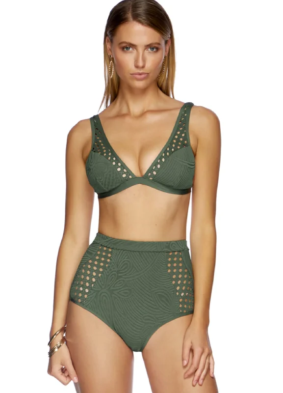 SERENITY PLUNGE TOP - Green