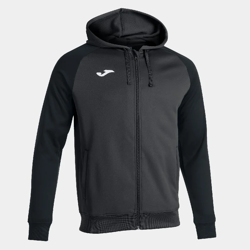 Joma Academy IV Ladies Hoodie Jacket (Dark Melange/Black)