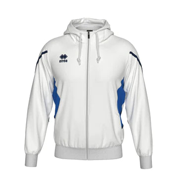 Errea Clancy Full Zip Hooded Top (White/Royal/Navy)