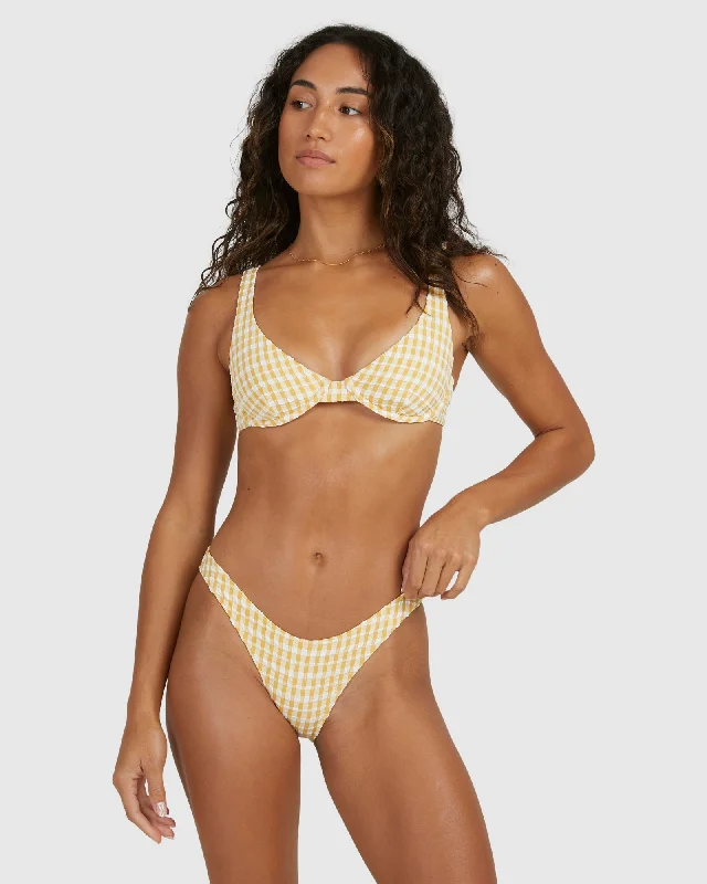 Womens Wave Check Hike Pant Bikini Bottom