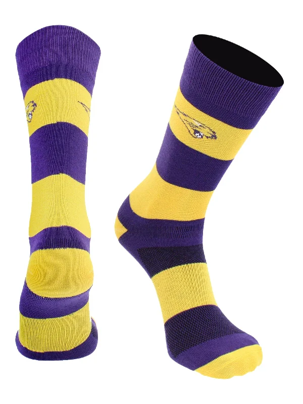 Northern Iowa Panthers Socks Game Day Striped Crew Socks