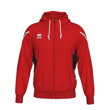 Errea Clancy Full Zip Hooded Top (Red/Black/White)