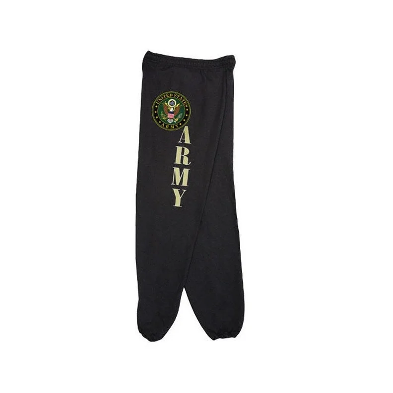 Fox Outdoor Casual Sweatpants Mens Army Logo Elastic Black 64-753