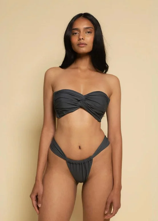 Turban Bikini Top Charcoal