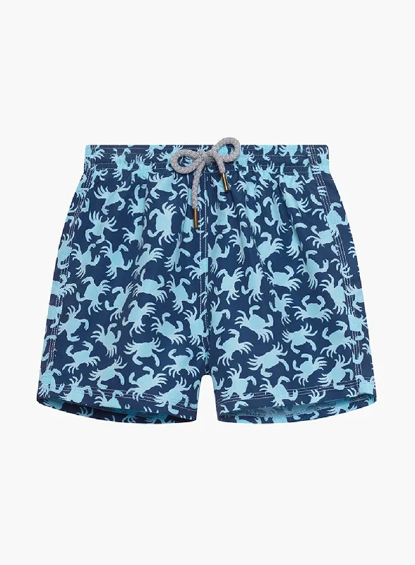 Boys Swimshorts in Navy Crab