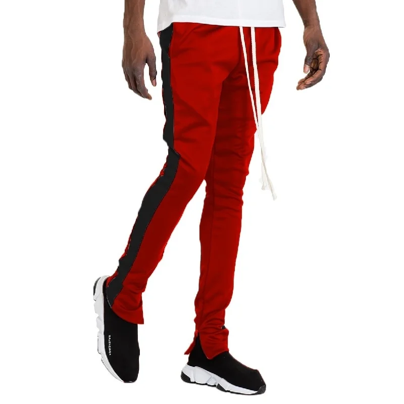 Classic Slim Fit Track Pants Red/Black