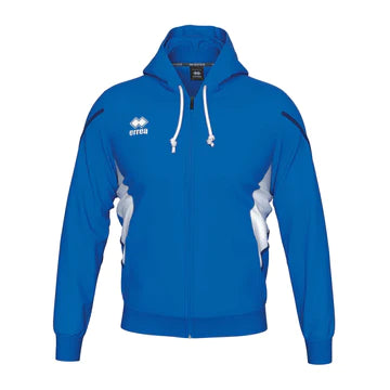 Errea Clancy Full Zip Hooded Top (Royal/White)