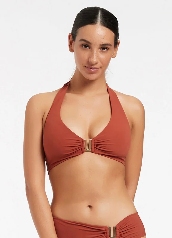 Jetset D-Dd Halter Top - Russet