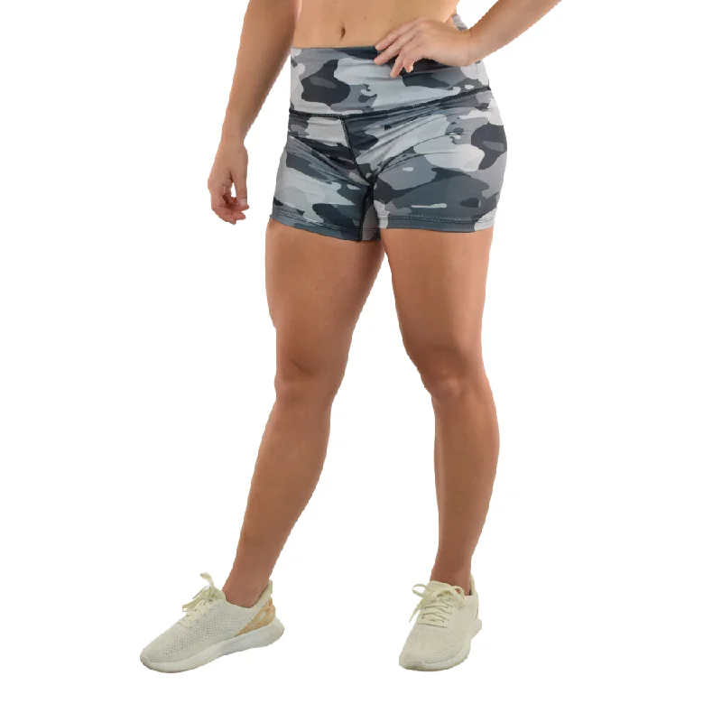 Leakproof Shorts | Mid-Rise | Gray/Black Camo