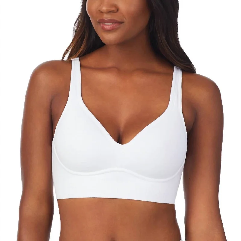 Cabana Cotton Seamless Built Up Wirefree Bra In White