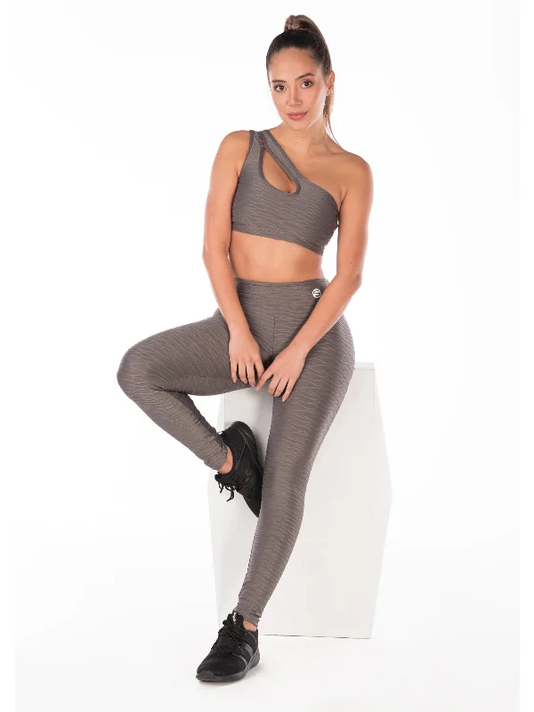 Waves Legging With Scrunch-Gray