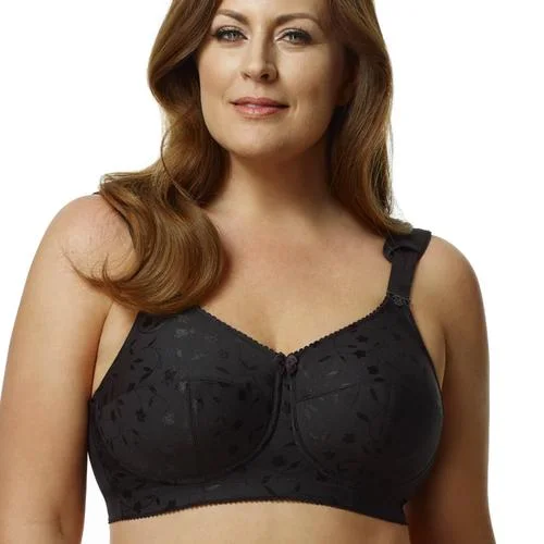 ELILA 1305BLK NON UNDERWIRE FULL CUP BRA