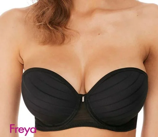 FREYA AA3163BLK CAMEO UNDERWIRE STRAPLESS BRA