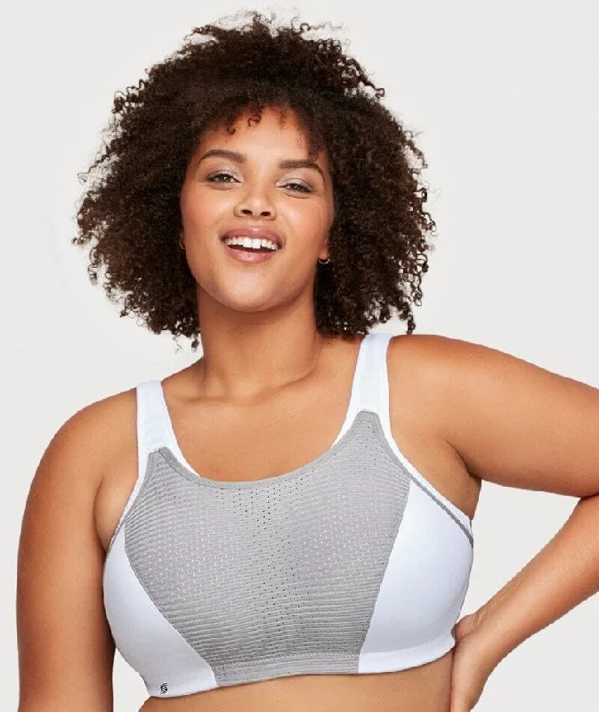 Glamorise Custom Control Wire-Free Sports Bra - Grey