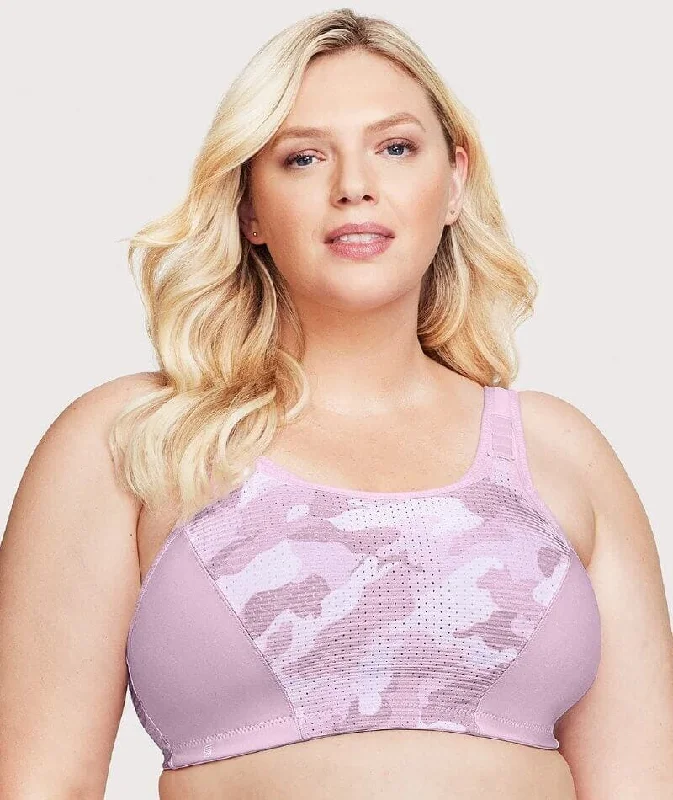 Glamorise Custom Control Wire-Free Sports Bra - Pink Camo Print