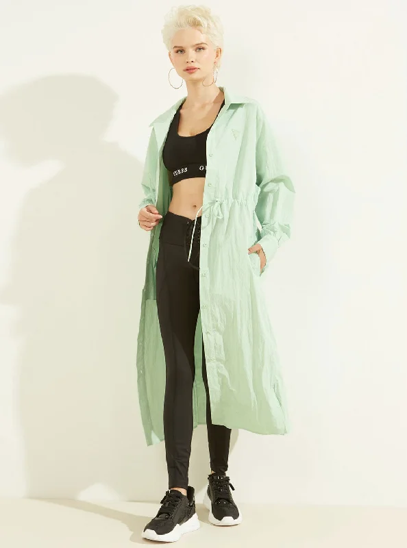 Green Alanna Active Longline Jacket