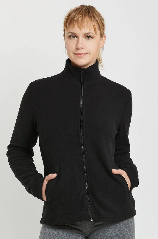 SOFRA LADIES POLAR FLEECE JACKET (LPF200_BLACK)