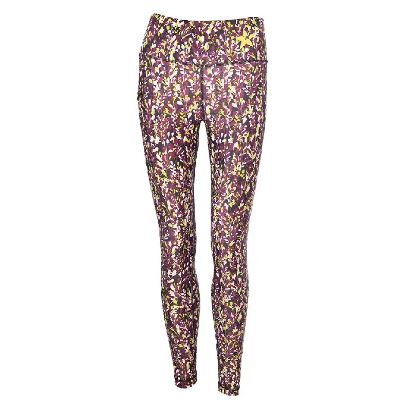 Sale Unisex Leggings | Green & Purple Leaves