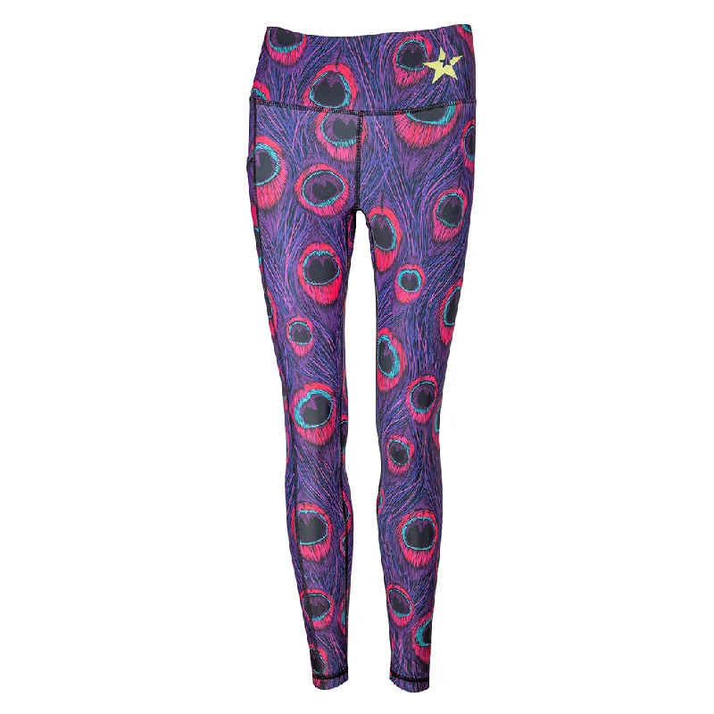 Sale Unisex Leggings | Pink Peacock