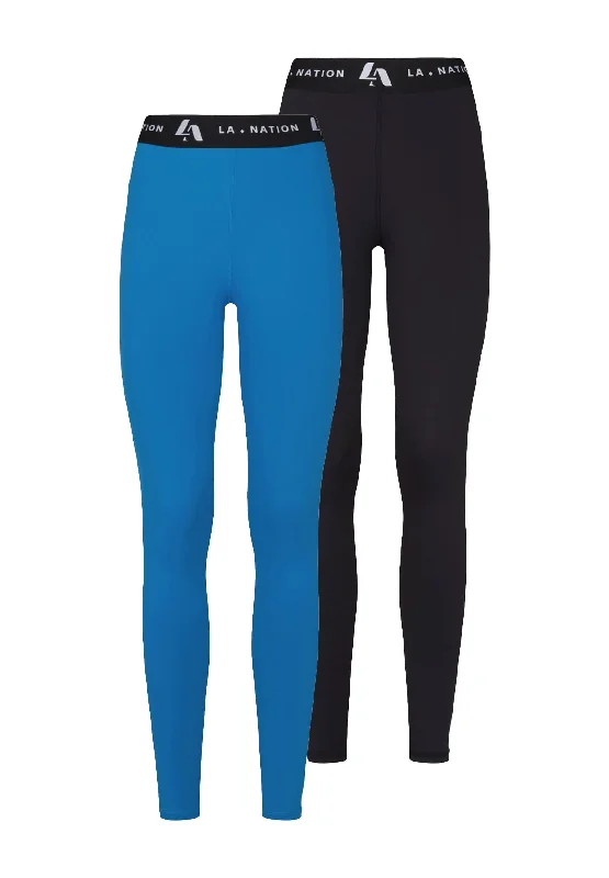 Signature High Waisted Leggings Multi-Pack: Black & Blue