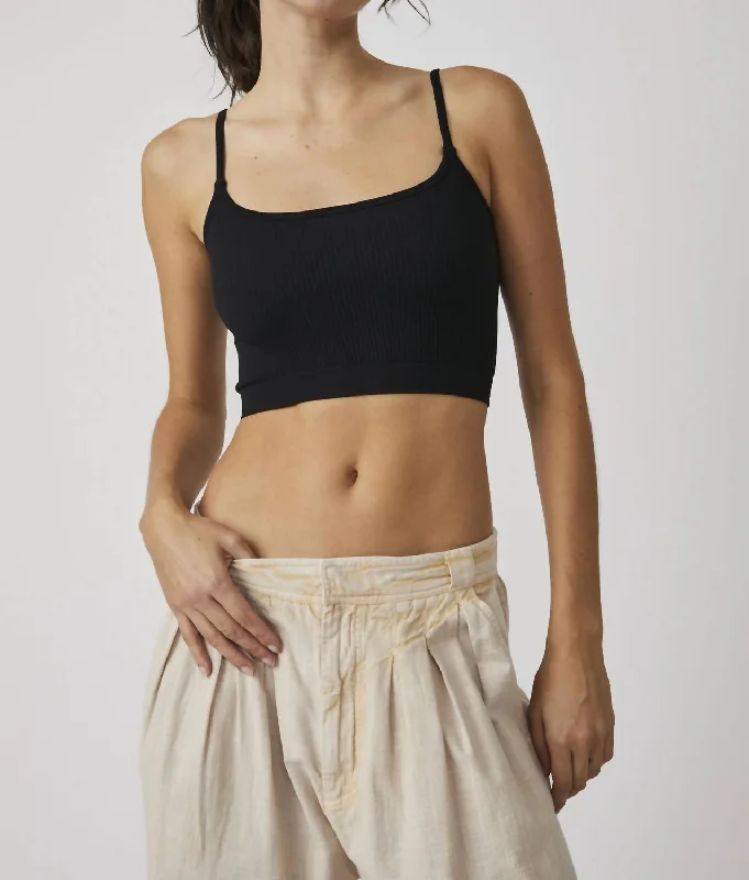 Xyz Recycled Brami Top In Black